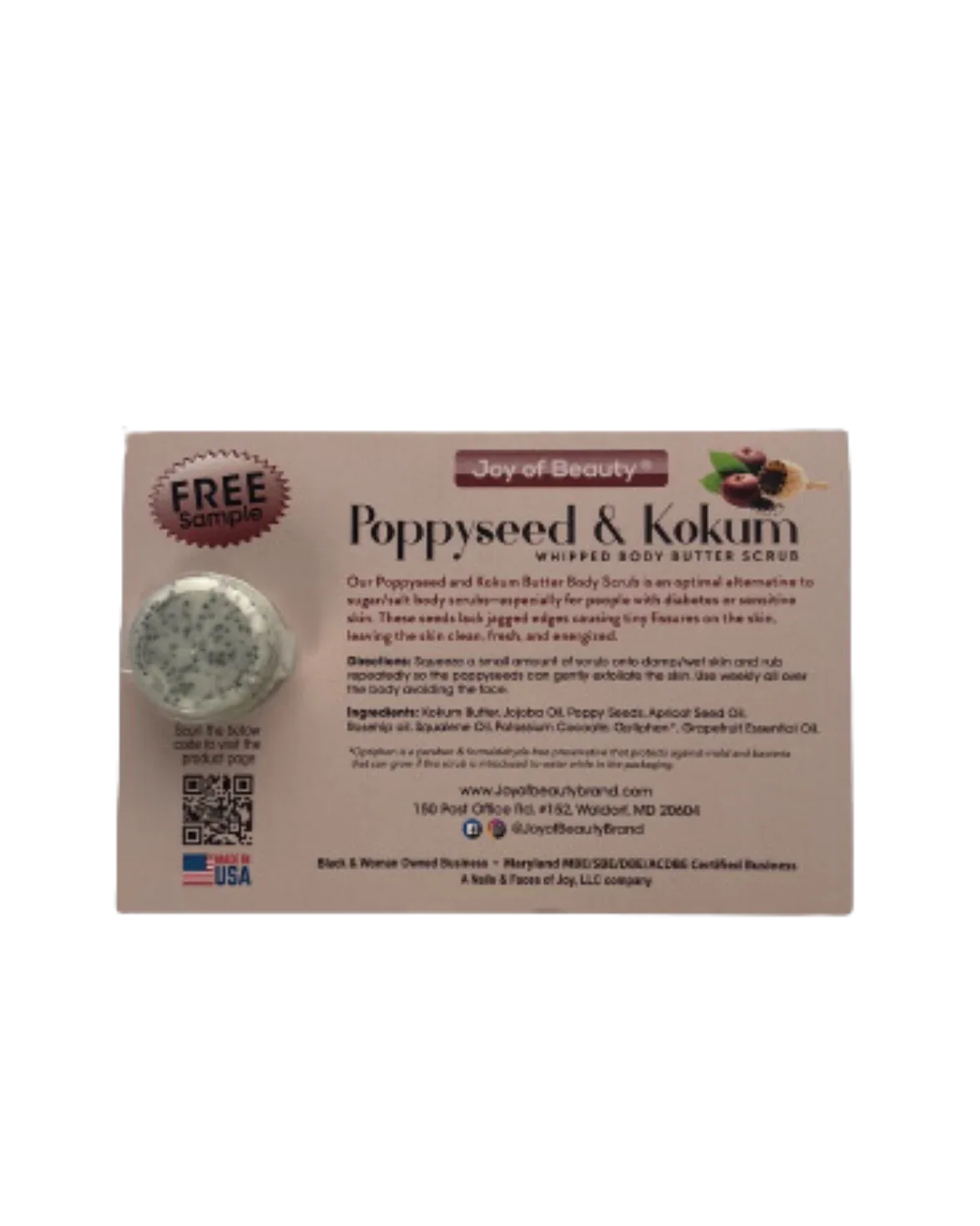 Poppyseed & Kokum Whipped Body Butter Scrub